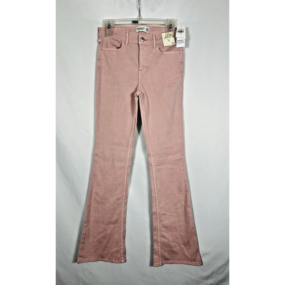 Vintage Abercrombie & Fitch Y2K Pink Flare Pants 28" Waist‎ Barbie Bratz Preppy